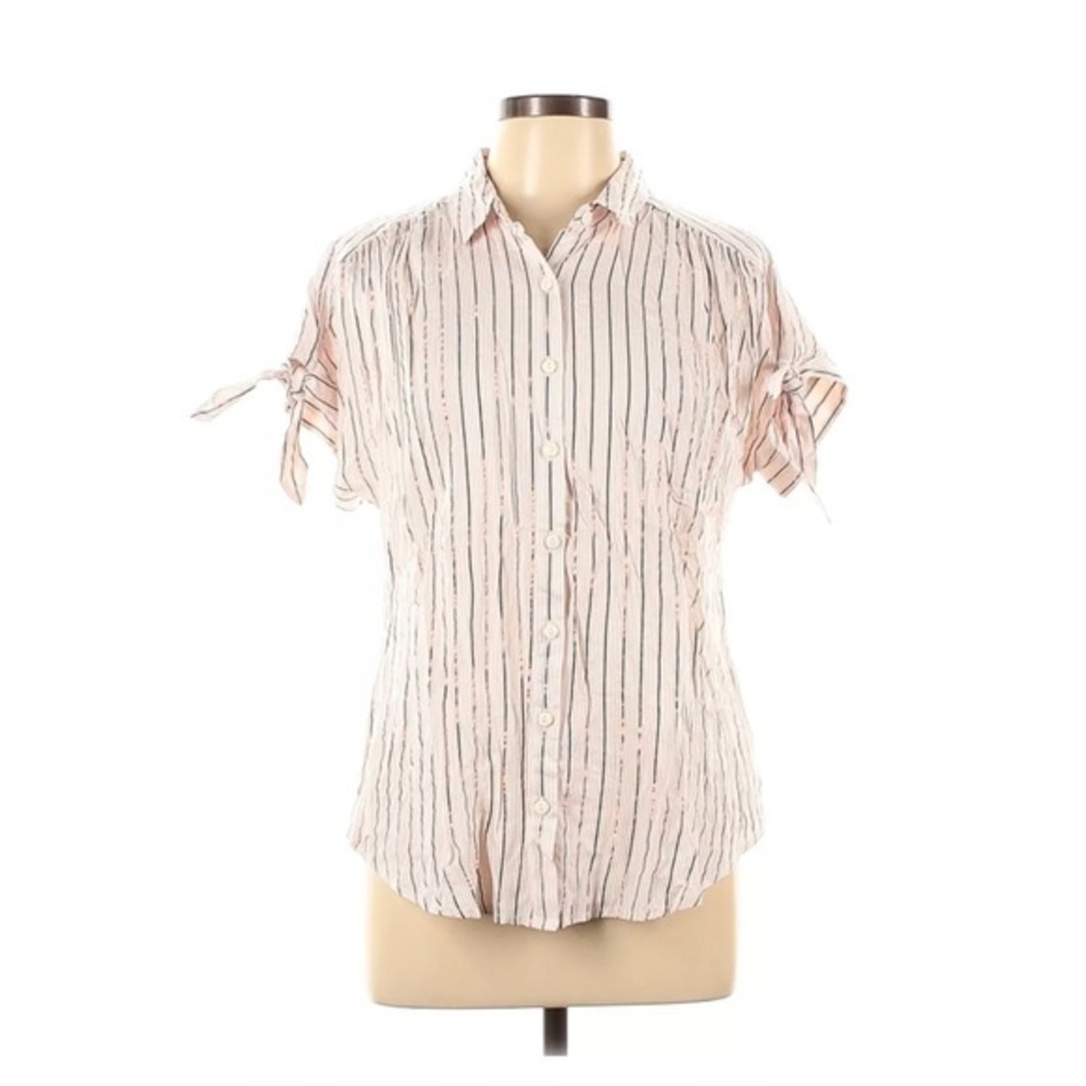 Payton‎ & Parker Button Down Tie Short Sleeve Top